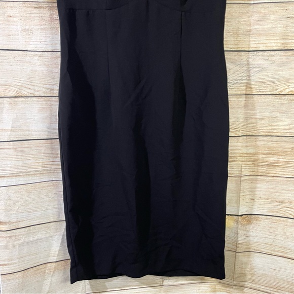 Genevie v-neck sheath black formal dress women Size Large - Picture 5 of 12